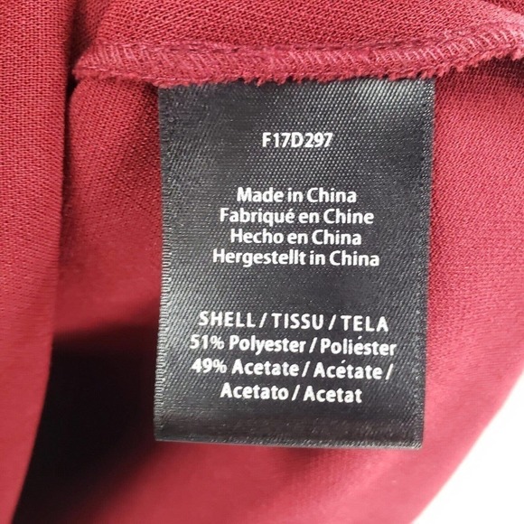 Rachel Zoe Califa Dress Womens Size 6 Burgundy Red Flared Sleeve Knit High Neck - Picture 5 of 15